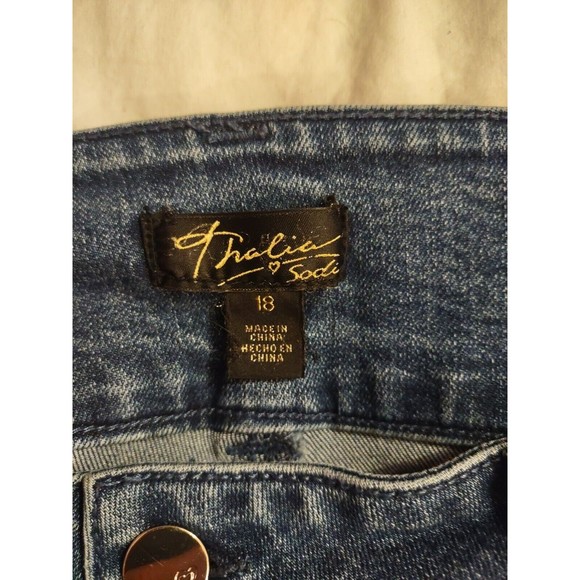 Thalia Sodi Jeans Size 18 Blue Pearl Studs - Picture 9 of 11